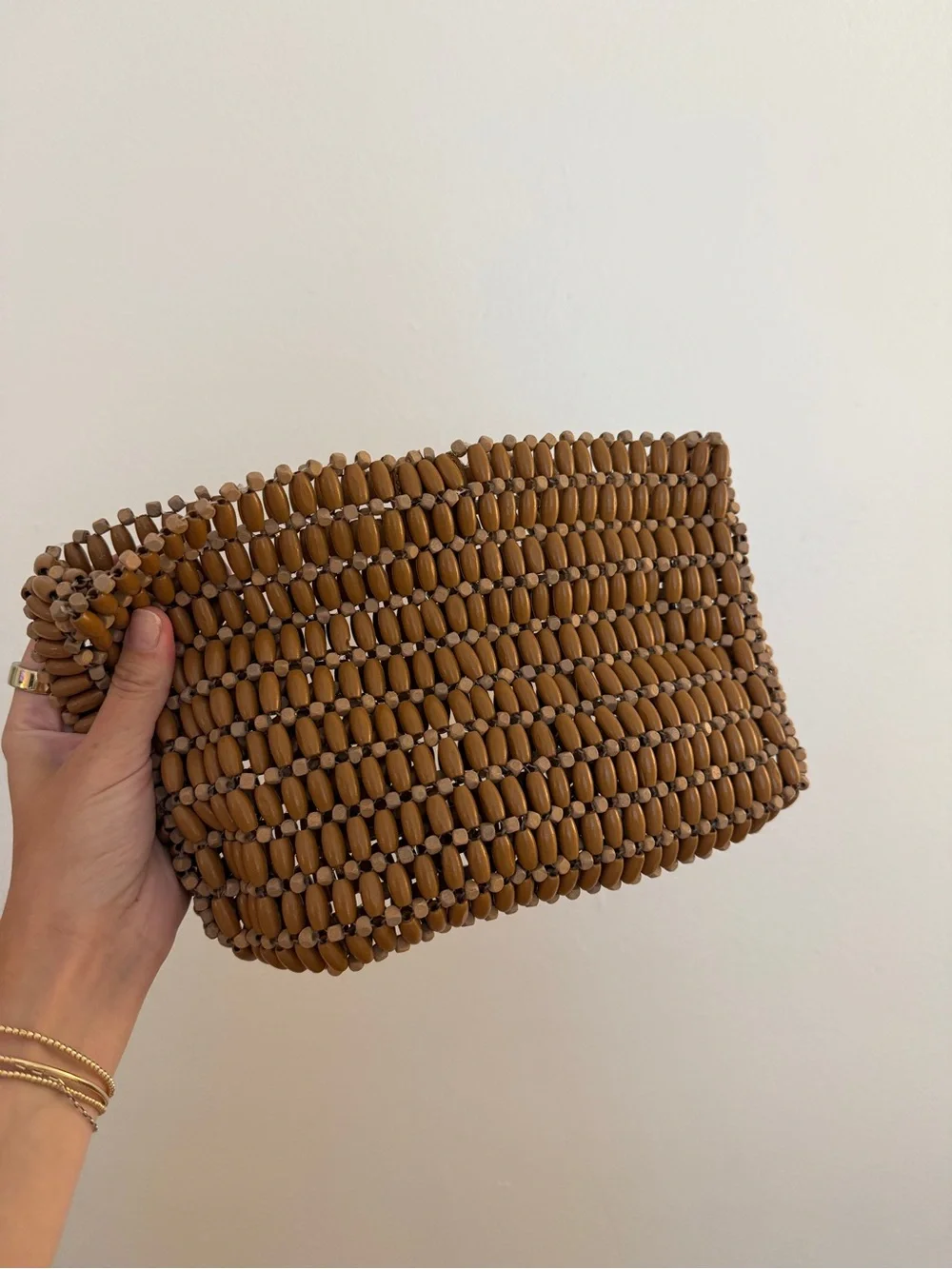 Brown Beaded Purse